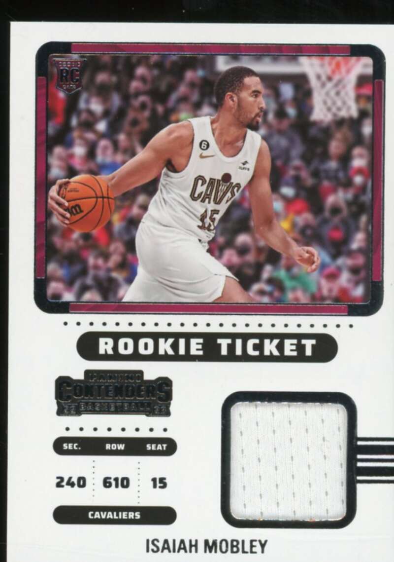 Isaiah Mobley Rookie Card 2021-22 Panini Contenders Rookie Ticket Swatches #3  Image 1