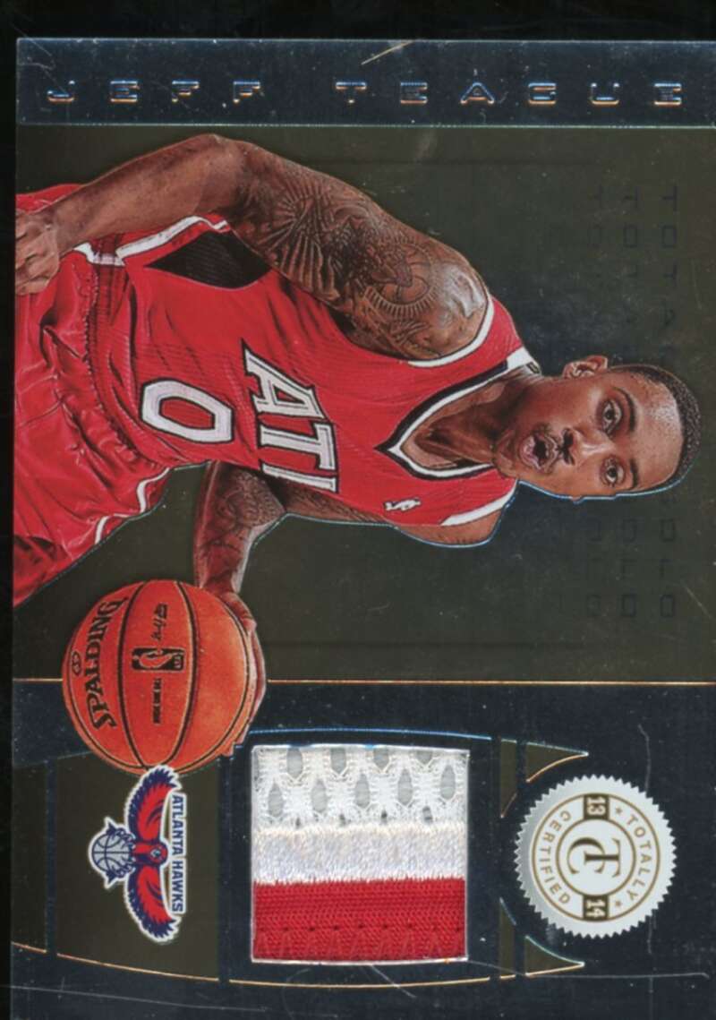 Jeff Teague Card 2013-14 Totally Certified Materials Gold Prime #44  Image 1