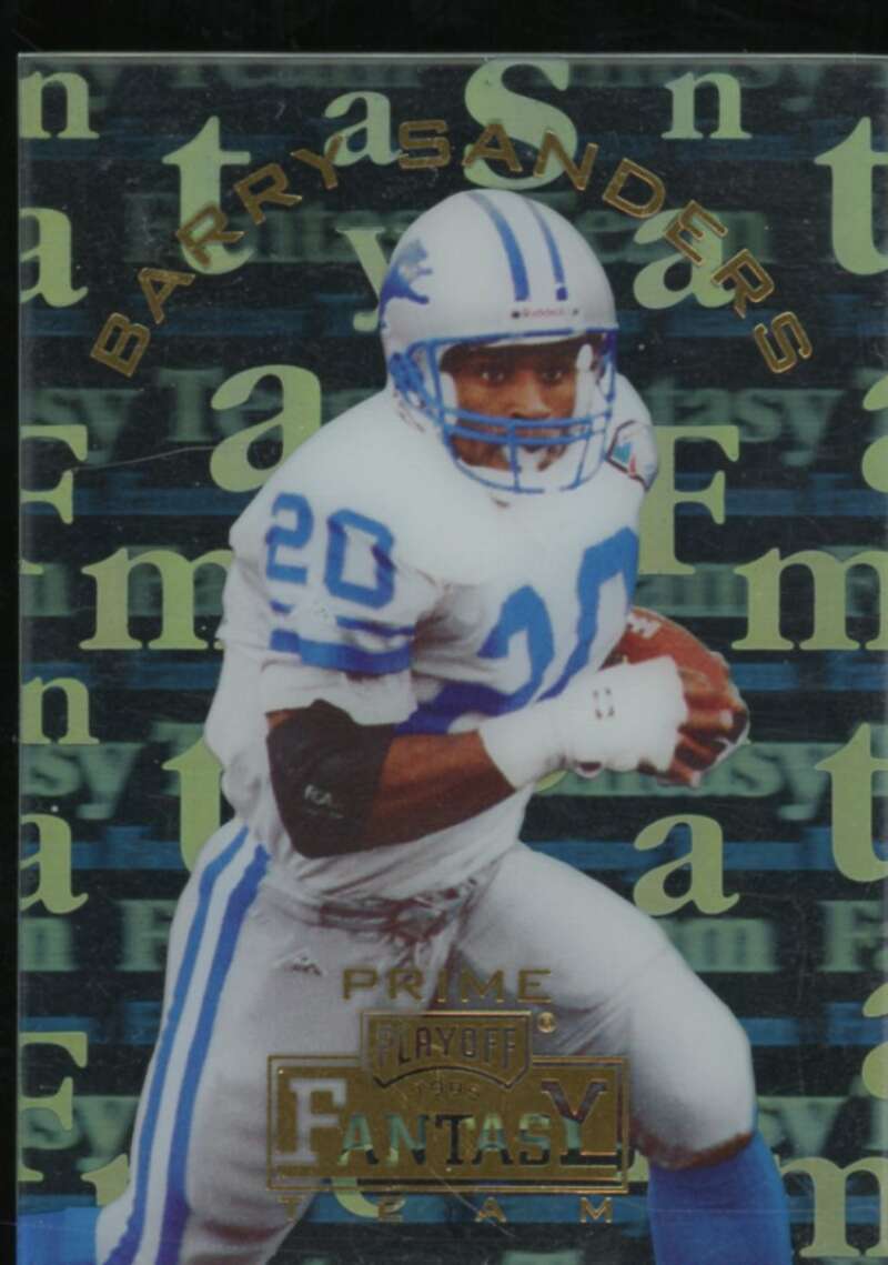 Barry Sanders Card 1995 Playoff Prime Fantasy Team #FT15  Image 1