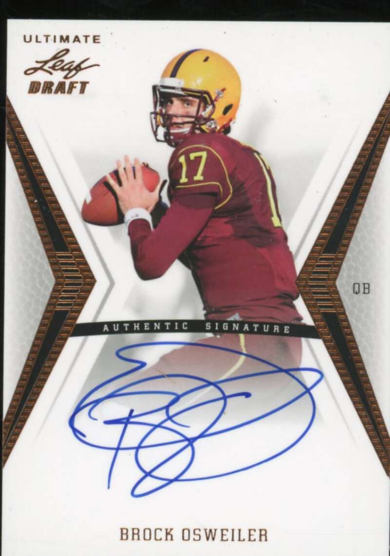 Brock Osweiler Rookie Card 2012 Leaf Ultimate Signature Draft #BO1  Image 1