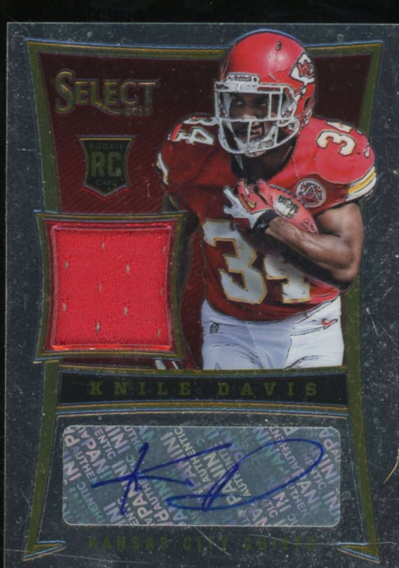 Knile Davis Rookie Card 2013 Select Rookie Jersey Autographs #209  Image 1