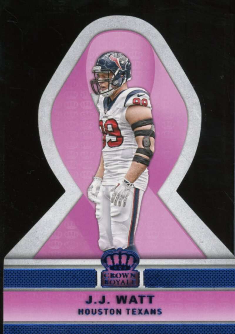 J.J. Watt Card 2015 Crown Royale Pink Ribbons Blue #PR4  Image 1