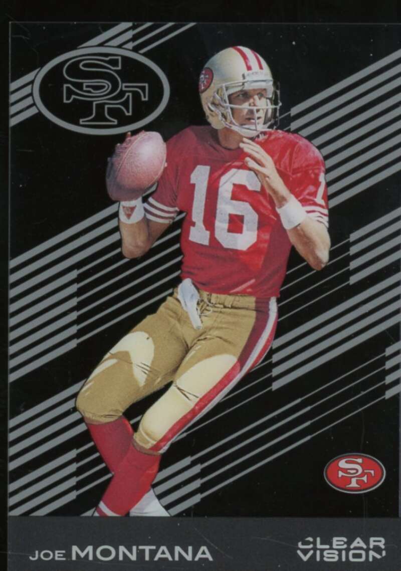 Joe Montana Card 2015 Panini Clear Vision Orange #2  Image 1