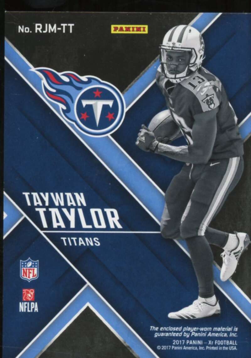 Taywan Taylor Rookie Card 2017 Panini XR Rookie Jumbo Materials Orange #38  Image 2