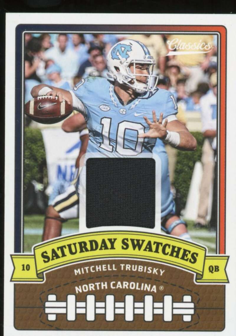 Mitchell Trubisky Rookie Card 2018 Classics Saturday Swatches #6  Image 1