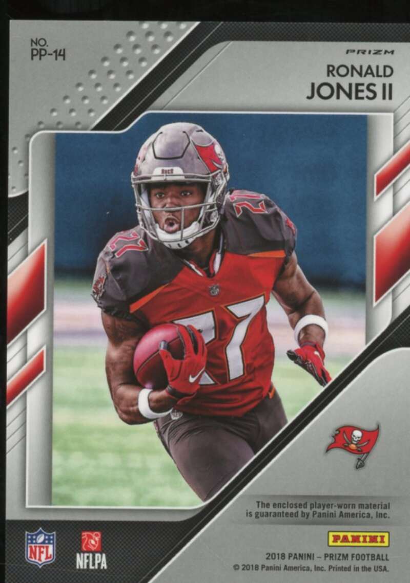 Ronald Jones Rookie Card 2018 Panini Prizm Prizm Premier Jerseys #14  Image 2