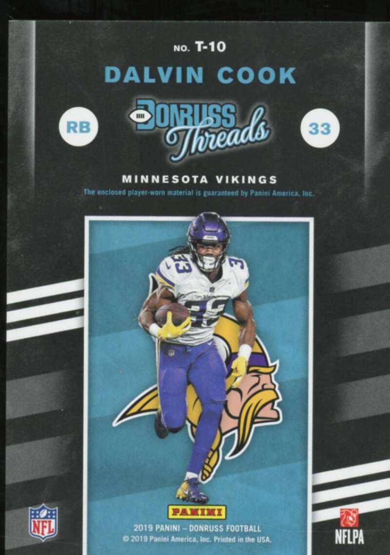 Dalvin Cook Card 2019 Donruss Threads Blue #10  Image 2