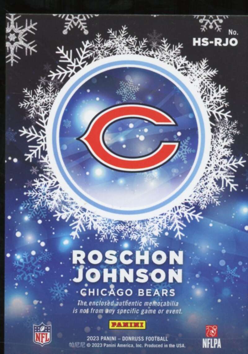 Roschon Johnson Rookie Card 2023 Donruss Rookie Holiday Sweater #34  Image 2