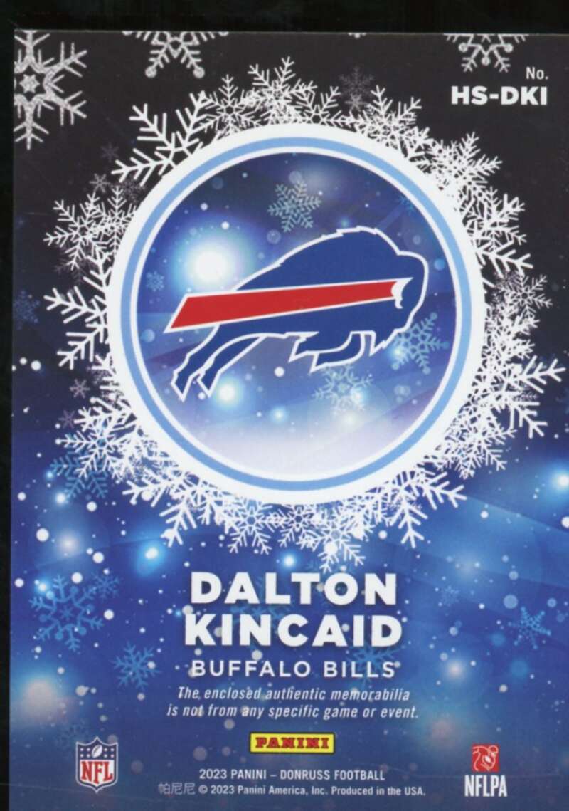 Dalton Kincaid Rookie Card 2023 Donruss Rookie Holiday Sweater #13  Image 2