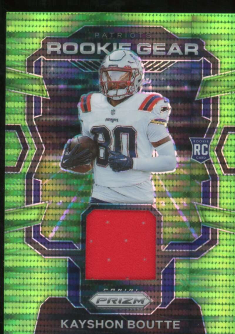 Kayshon Boutte Rookie 2023 Panini Prizm Rookie Gear Prizms Neon Green Pulsar #28  Image 1