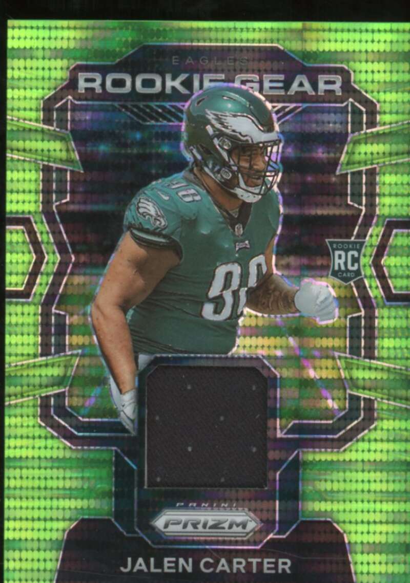 Jalen Carter Rookie 2023 Panini Prizm Rookie Gear Prizms Neon Green Pulsar #17  Image 1