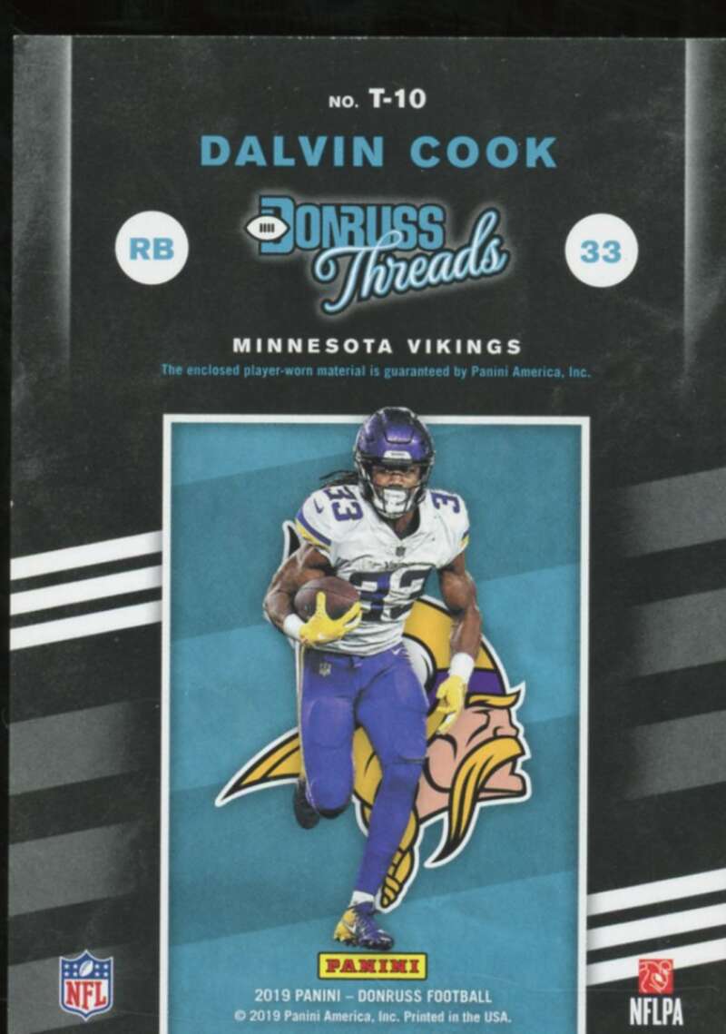 Dalvin Cook Card 2019 Donruss Threads Blue #10  Image 2