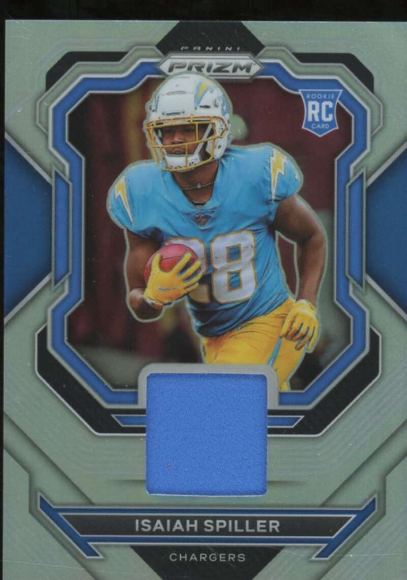 Isaiah Spiller Rookie Card 2022 Panini Prizm Premier Jerseys #28  Image 1