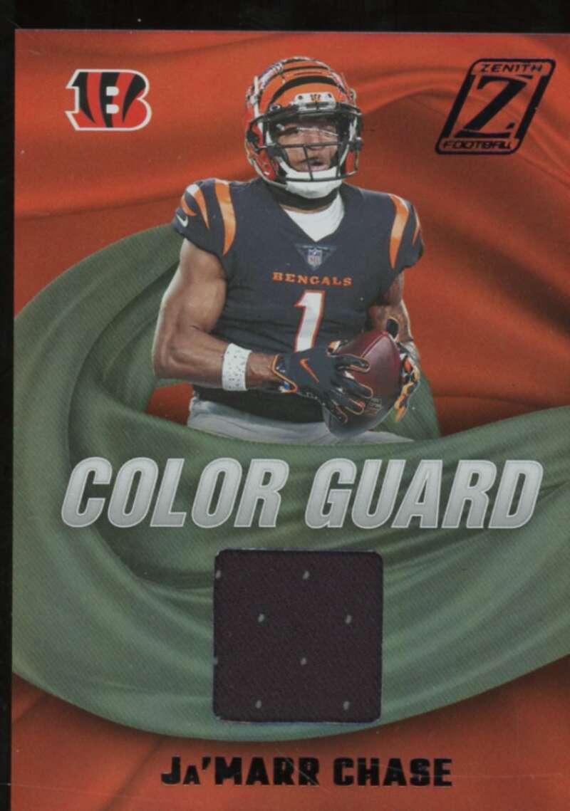 Ja'Marr Chase Card 2022 Zenith Color Guard Materials #16  Image 1