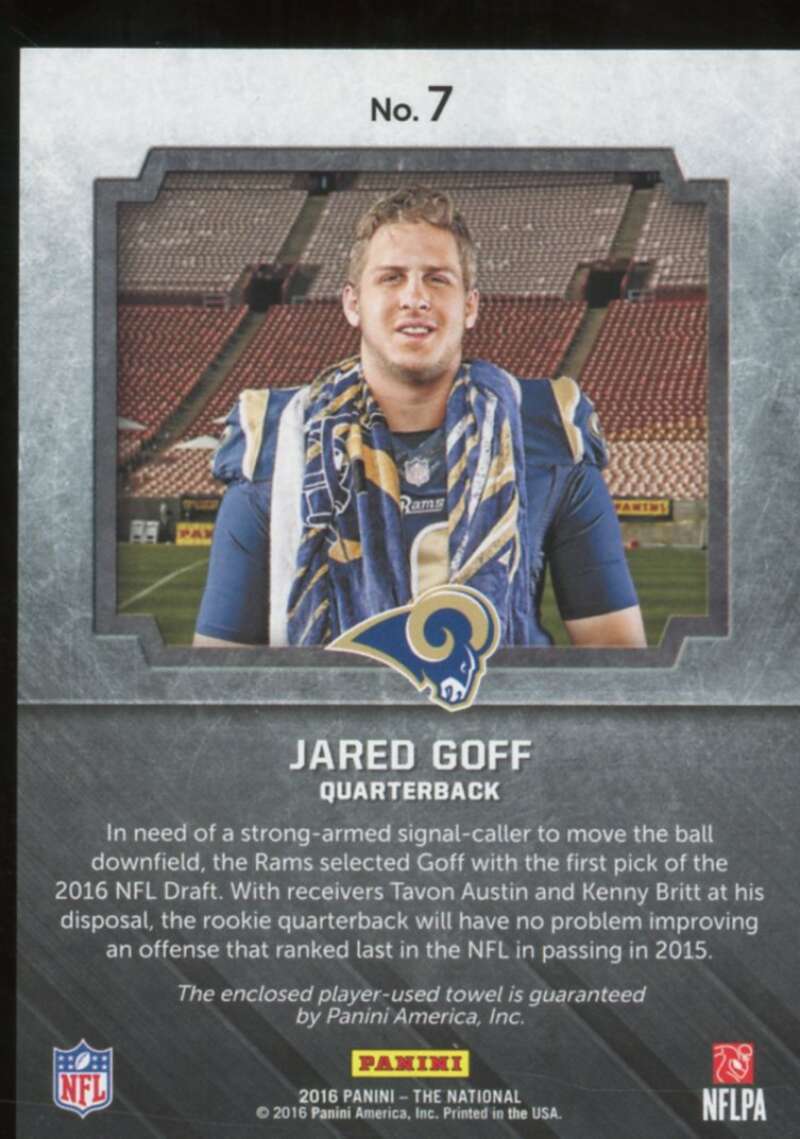 Jared Goff 2016 National Convention Tools of the Trade Jumbo Diamond Awe #7  Image 2