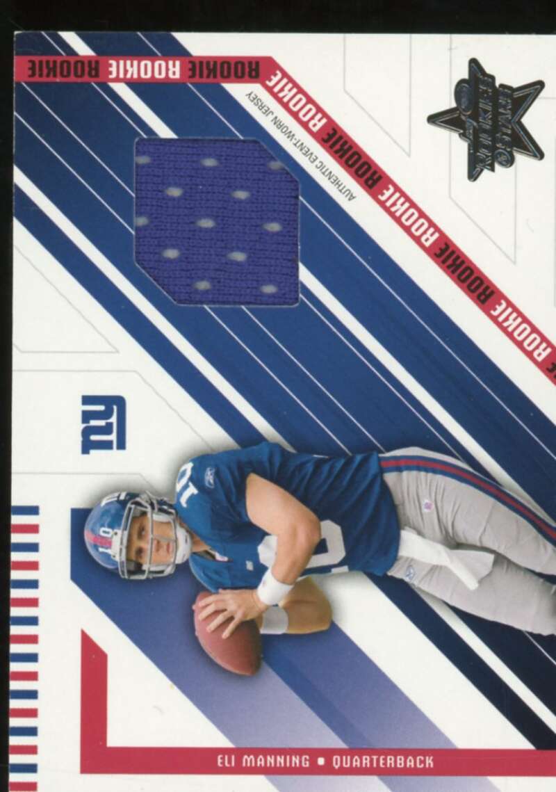 Eli Manning JSY Rookie Card 2004 Leaf Rookies Stars #275  Image 1