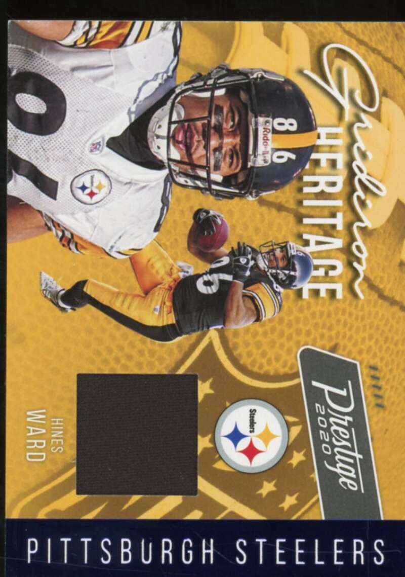 Hines Ward Card 2020 Prestige Gridiron Heritage Jerseys Xtra Points Blue #29  Image 1