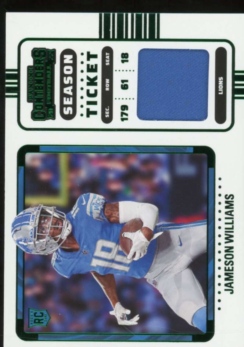 Jameson Williams 2022 Panini Contenders Rookie Ticket Swatches Variation #24  Image 1