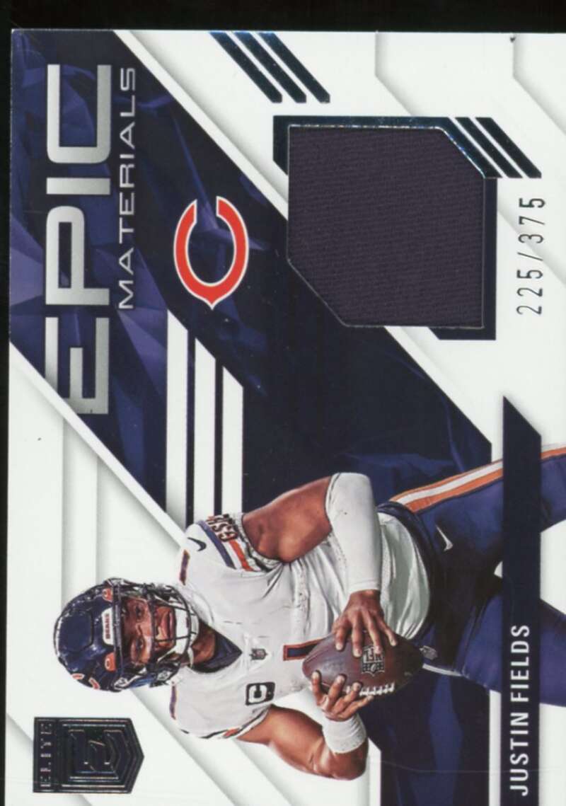 Justin Fields Rookie Card 2023 Elite Epic Materials #1  Image 1