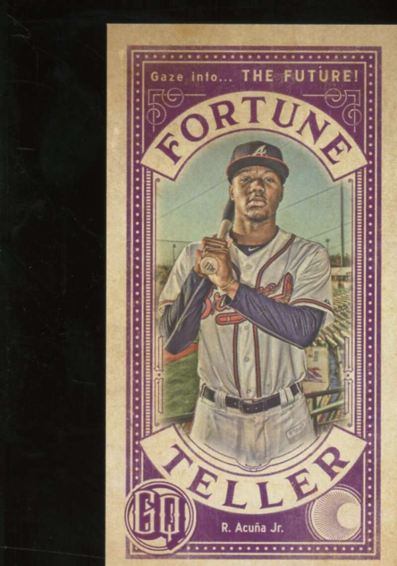 Ronald Acuna Jr. Card 2019 Topps Gypsy Queen Fortune Teller Mini #FTMRAJ  Image 1
