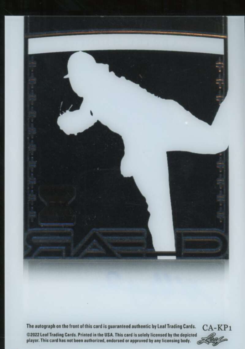 Gabriel Hughes Rookie Card 2022 Leaf Trinity Autographs Silver Foil #CA-KP1  Image 2