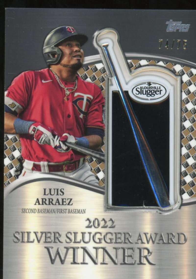 Luis Arraez 2023 Topps '22 Silver Slugger Award Winners Patches Gold #SSPLA  Image 1