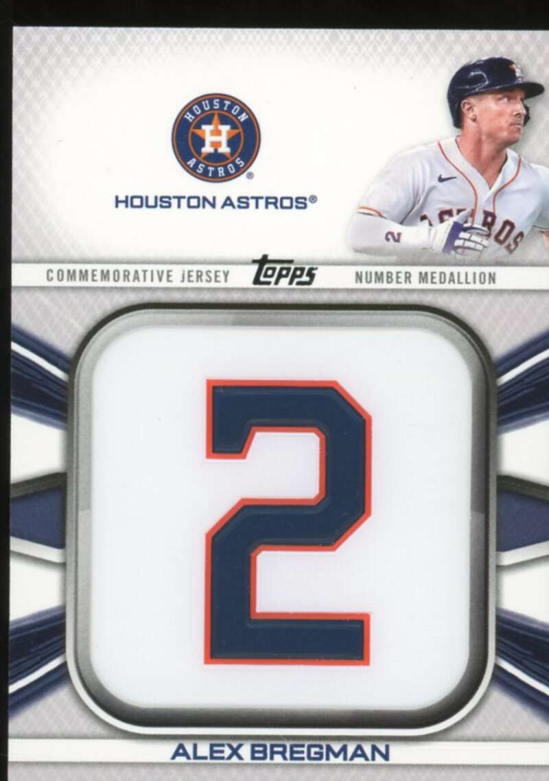 Alex Bregman 2022 Topps Commemorative Player Jersey Number Medallions #JNMAB  Image 1