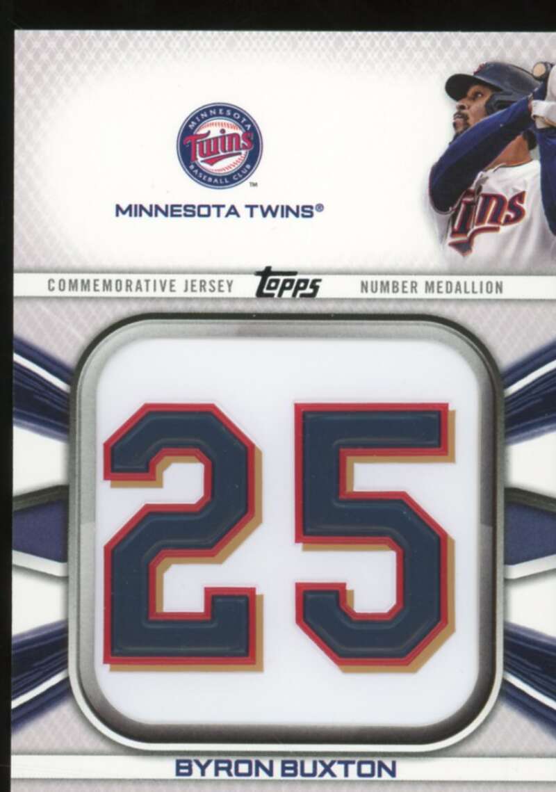 Byron Buxton 2022 Topps Commemorative Player Jersey Number Medallions #JNMBBU  Image 1