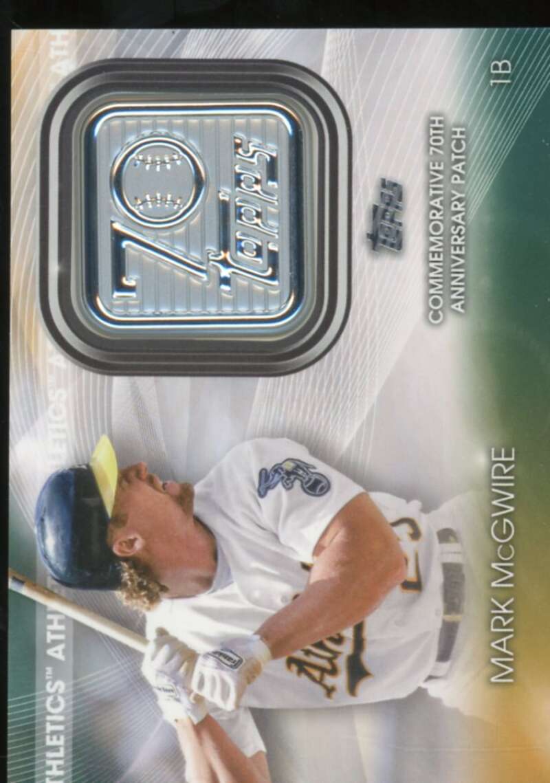 Mark McGwire Card 2021 Topps Update 70th Anniversary Logo Patches #T70PMM  Image 1