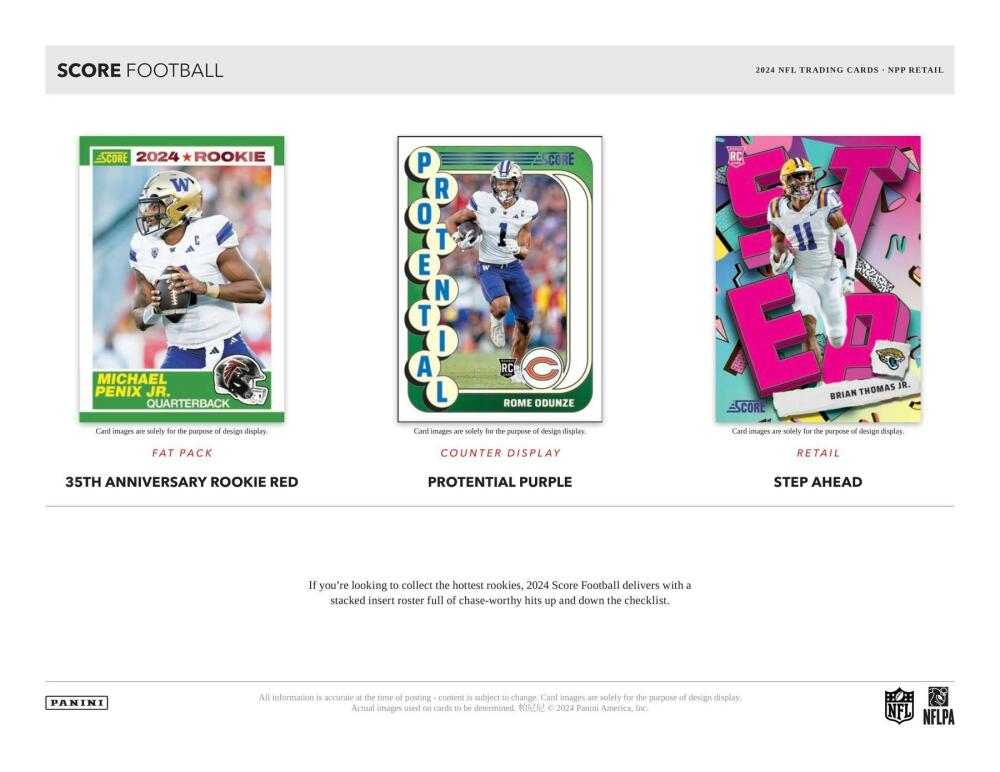 2024 Panini Score Football 6-Pack Blaster Box Image 4