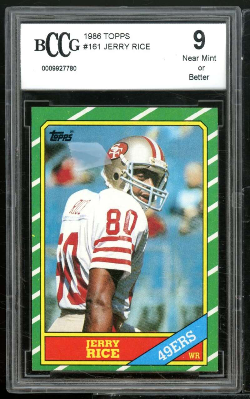 1986 Topps #161 Jerry Rice Rookie Card Image 1