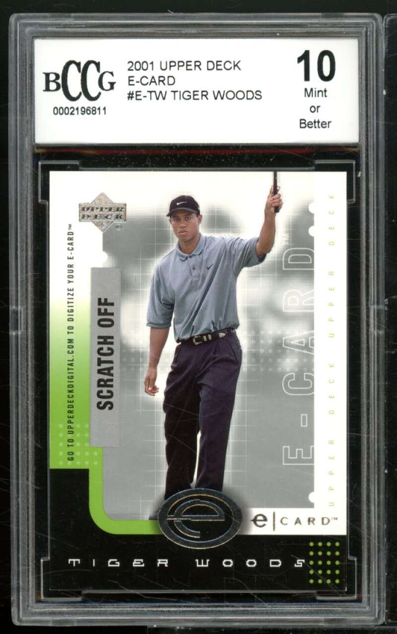 2001 Upper Deck E-Card #E-TW Tiger Woods Rookie Card Image 1