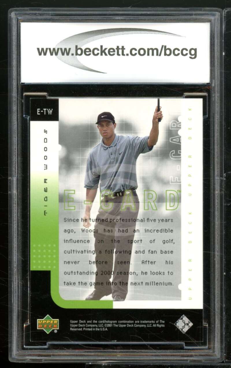 2001 Upper Deck E-Card #E-TW Tiger Woods Rookie Card Image 2