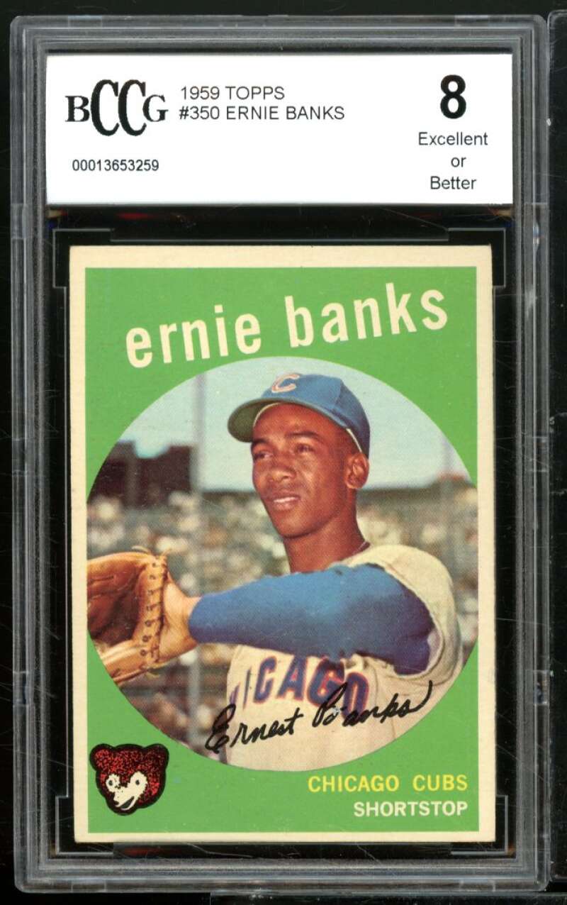 1959 Topps #350 Ernie Banks Card Image 1