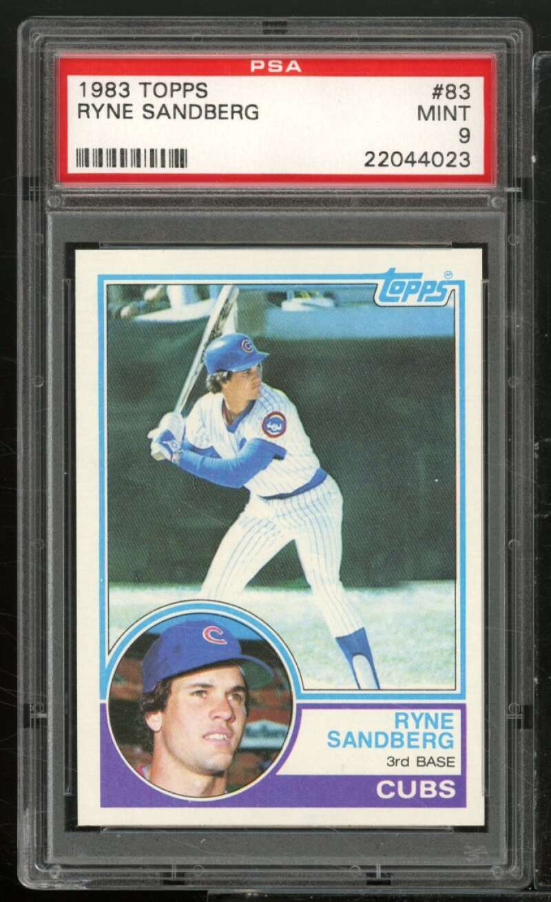 Ryne Sandberg Rookie Card 1983 Topps #83 PSA 9 Image 1