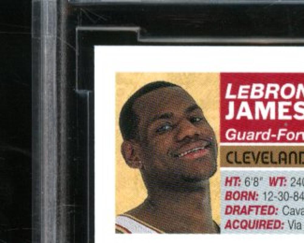 2003-04 Topps #221 Lebron James Rookie Card BGS BCCG 9 Near Mint+ Image 7