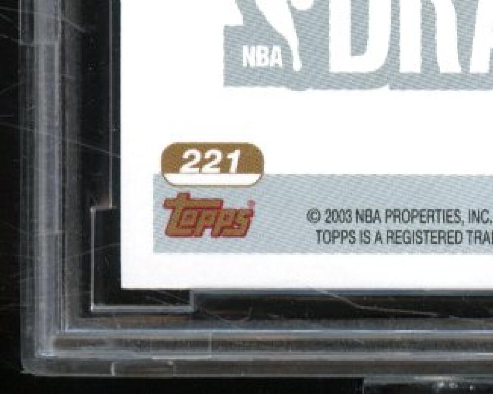 2003-04 Topps #221 Lebron James Rookie Card BGS BCCG 9 Near Mint+ Image 9