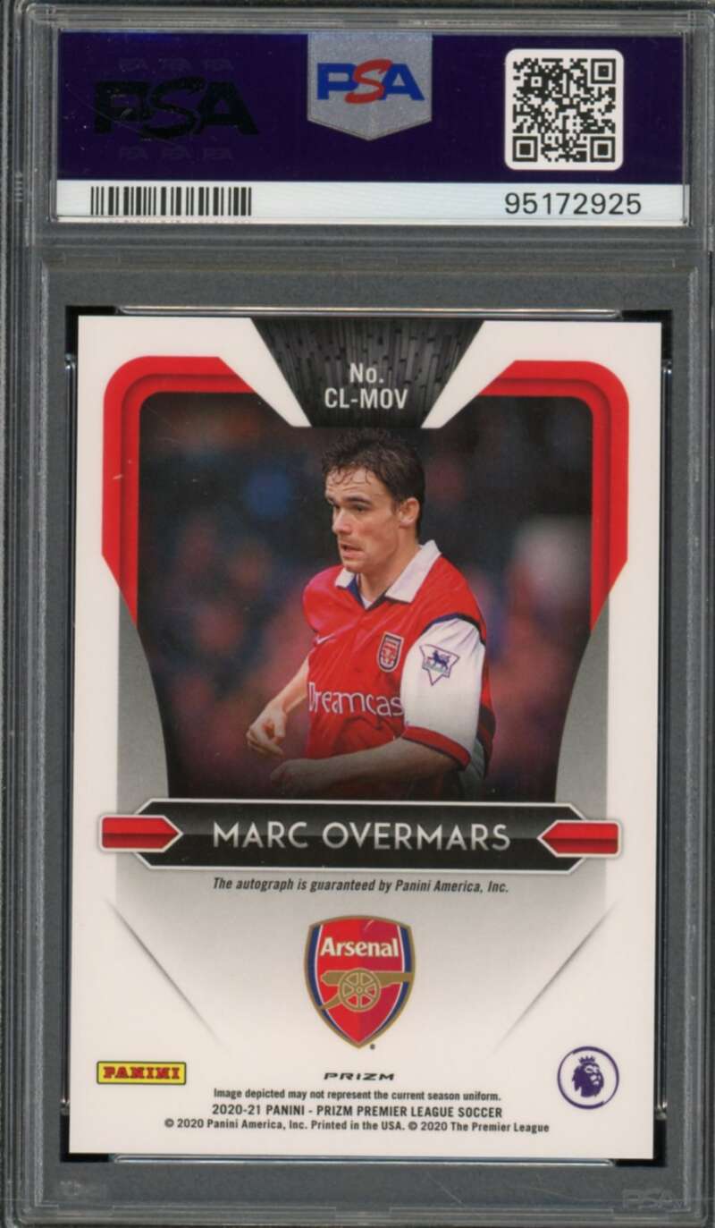 Marc Overmars 2020 Panini Prizm P/L Club Legends Aignature Choice #CL-MOV PSA 9 Image 2