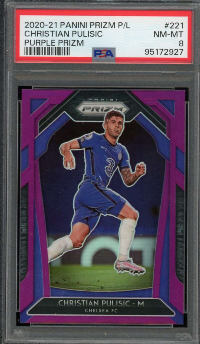 Christian Pulisic Card 2020-21 Panini Prizm #221 PSA 8 Image 1