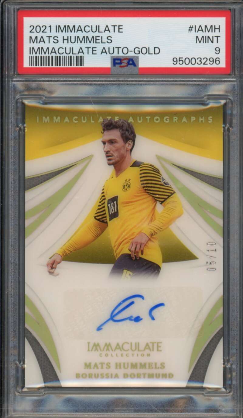 Mats Hummels Card 2021-22 Immaculate Autograph Gold (#d 10/10) #Iamh PSA 9 Image 1