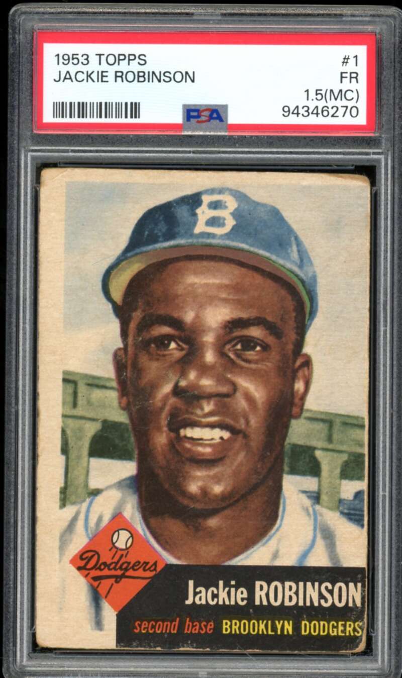 Jackie Robinson Card 1953 Topps #1 PSA 1.5 MC Image 1