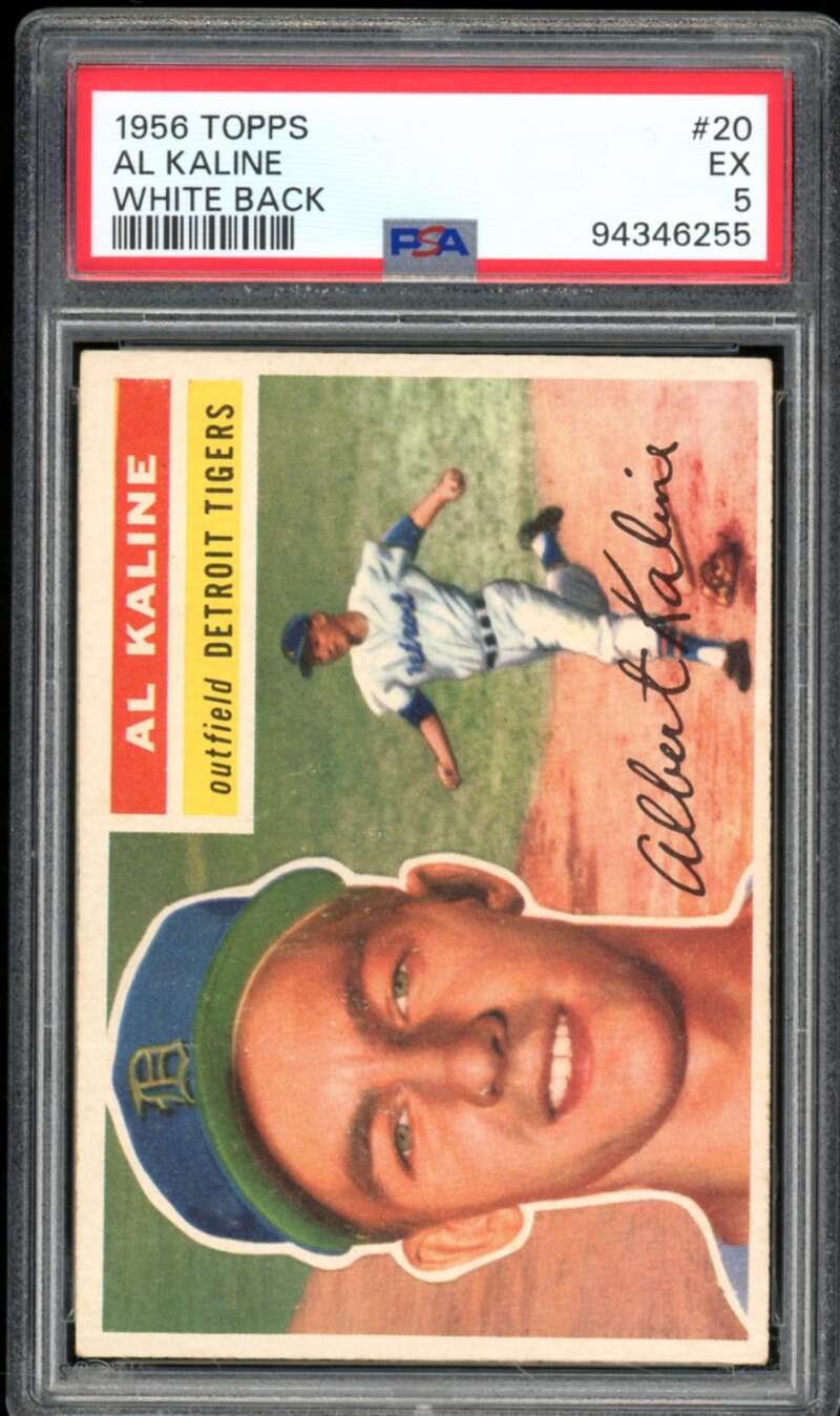 Al Kaline Card 1956 Topps #20 PSA 5 Image 1