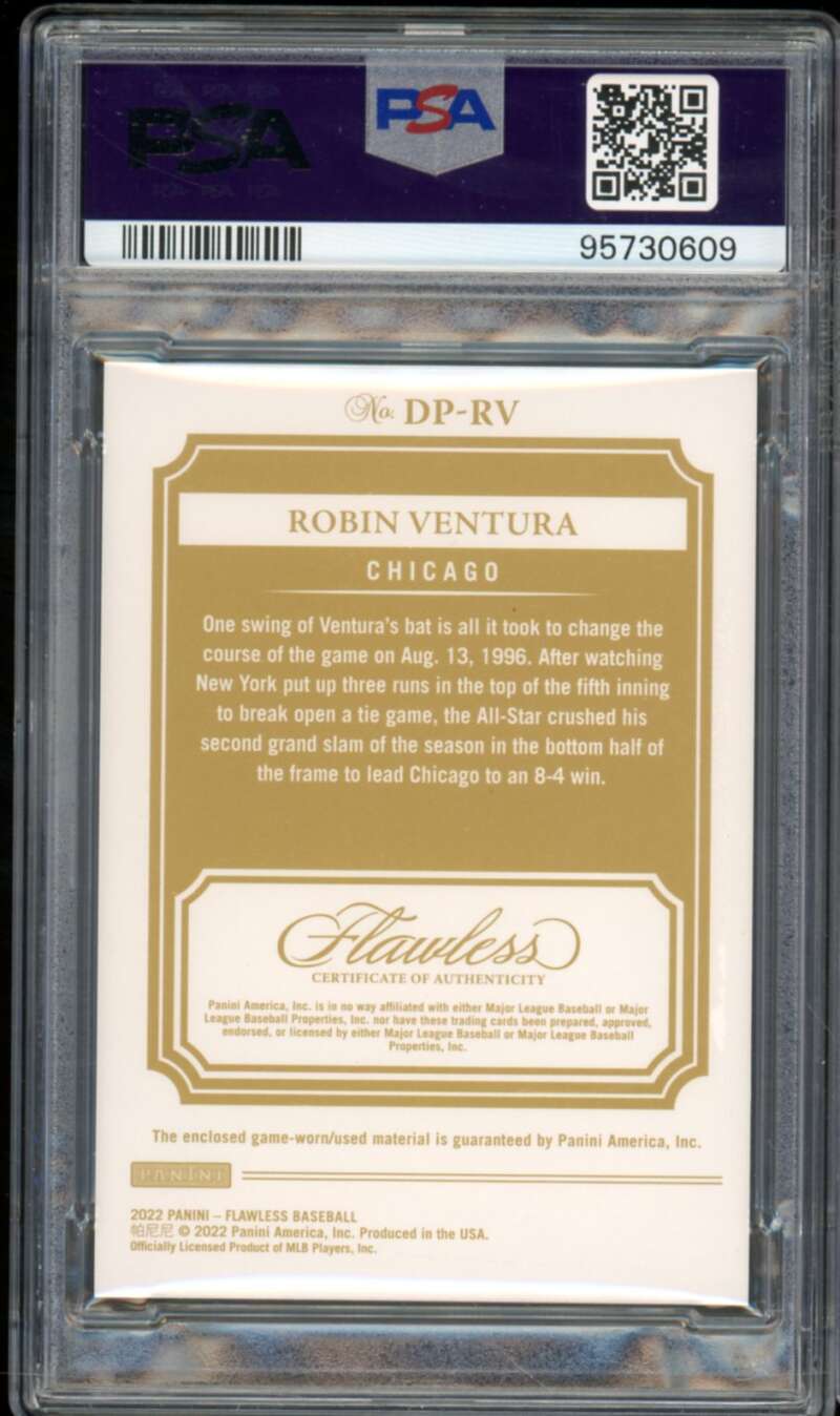 Robin Ventura 2022 Flawless Dual Patches Ruby (Ser #d 4/20) (pop 1) #DPRV PSA 10 Image 2