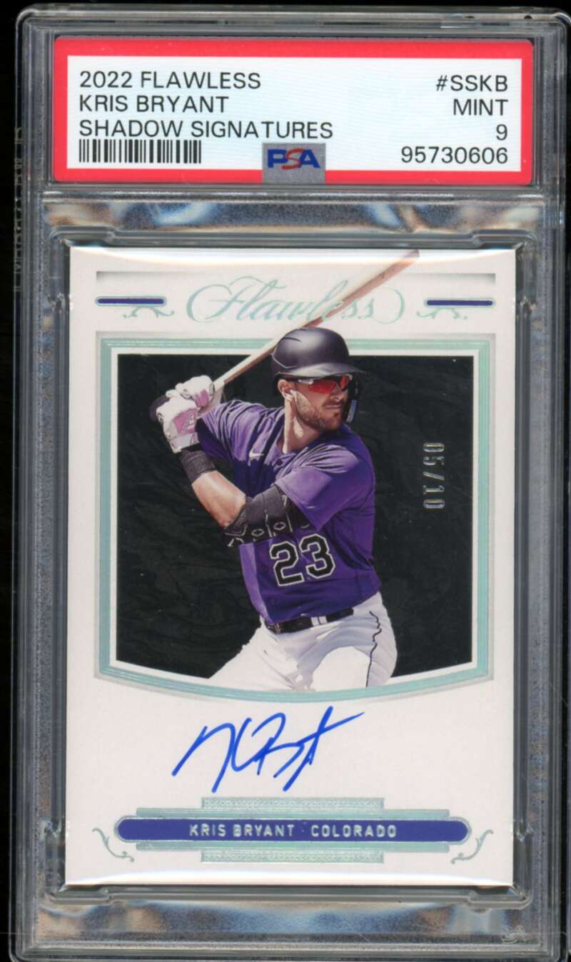 Kris Bryant 2022 Flawless Shadow Signature (Serial #d 5/10) (pop 1) #Sskb PSA 9 Image 1