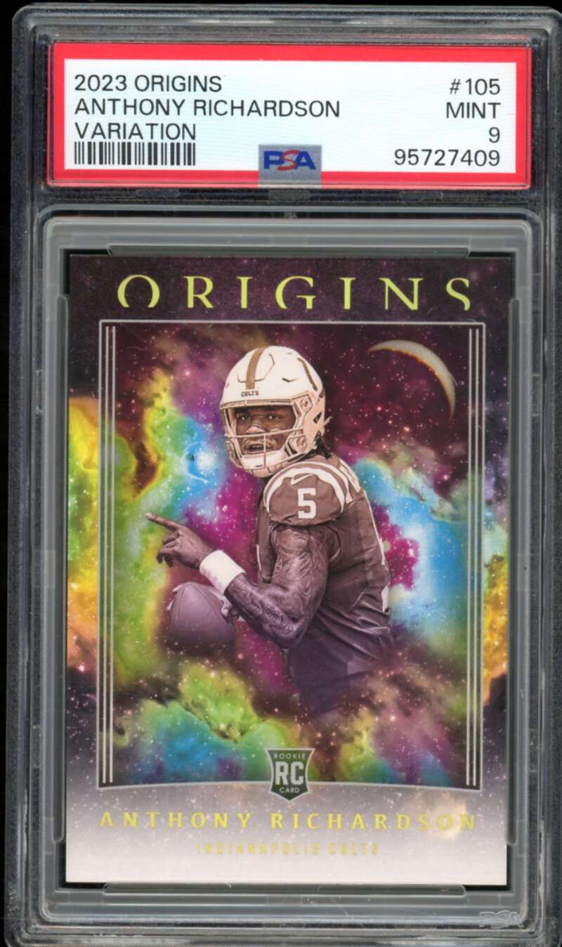 Anthony Richardson Rookie Card 2023 Origins #105 PSA 9 Image 1