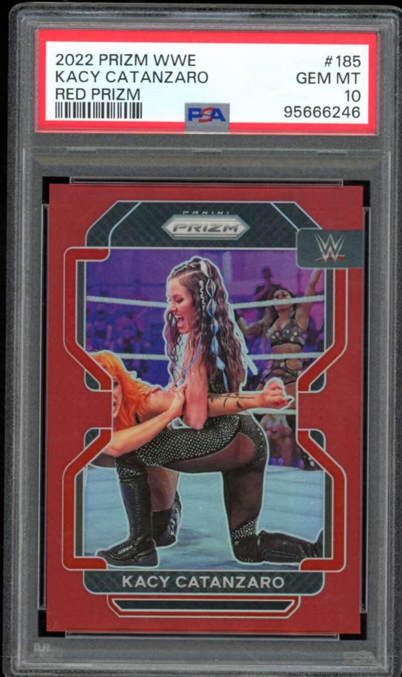 Kacy Catanzaro Card 2022 WWE Prizm Red Prizm (pop 1) #185 PSA 10 Image 1