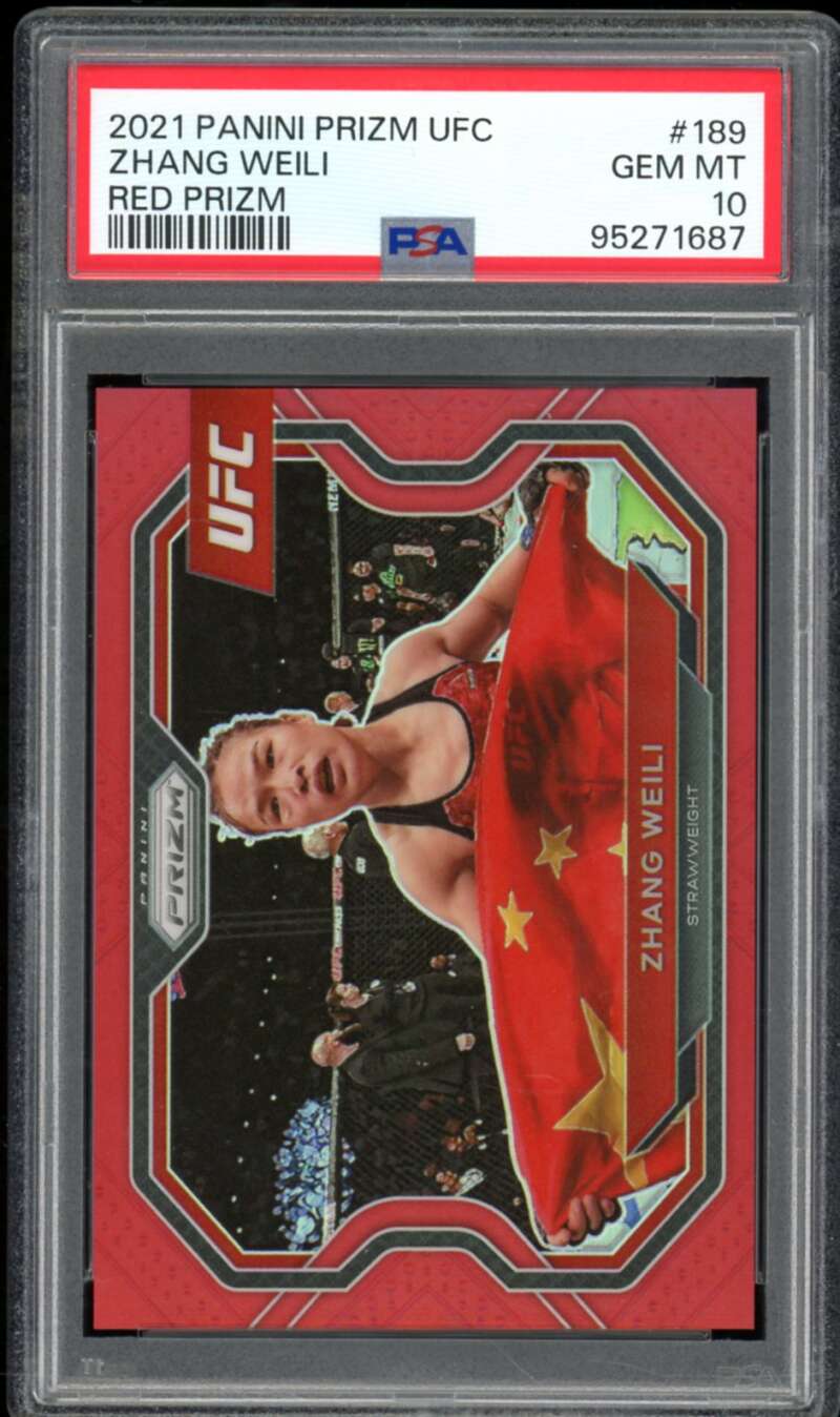 Zhang Weili Card 2021 Prizm UFC #189 PSA 10 Image 1