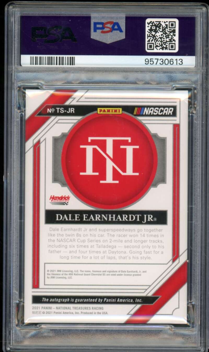 Dale Earnhardt Jr 2021 National Treasures Trackside Signature (pop 3) #JR PSA 10 Image 2