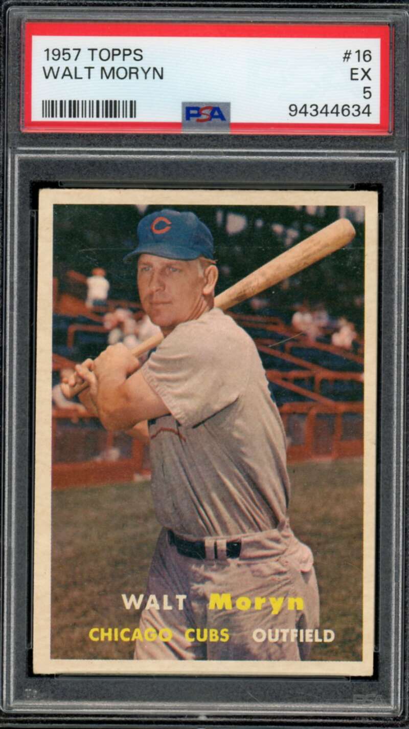 Walt Moryn Card 1957 Topps #16 PSA 5 Image 1