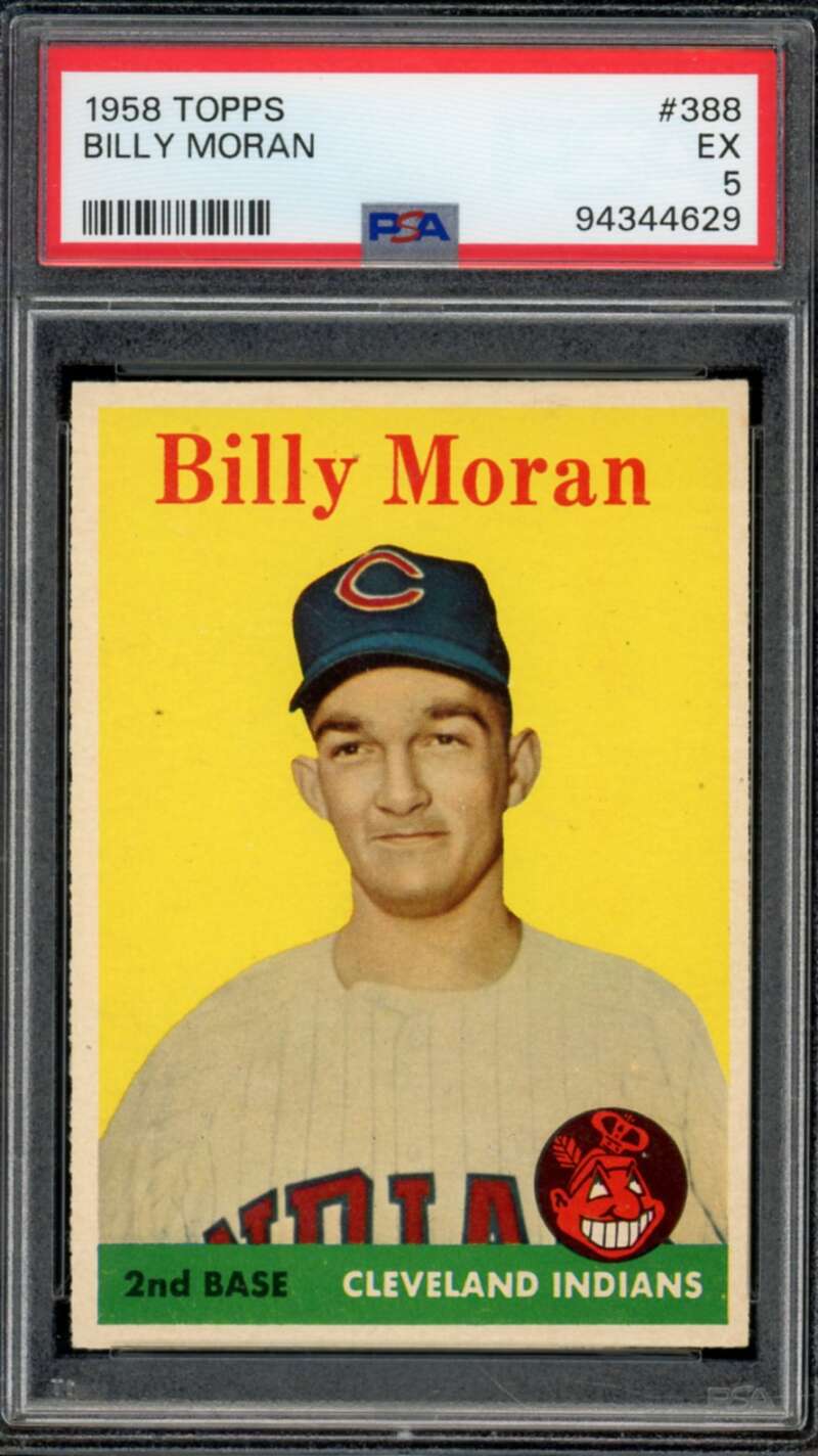 Billy Moran Card 1958 Topps #388 PSA 5 Image 1